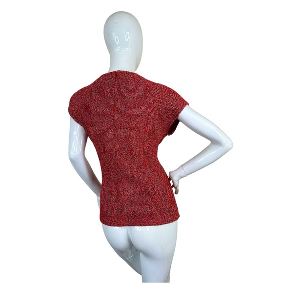 7th Ave New York & Co textured blouse top career cutout neck detail career XL - Picture 13 of 15